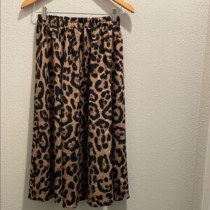 SHEIN Tan and Cream Midi Skirt for Casual Occasions